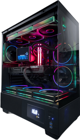 Calculatoare gaming - Calculator ProGaming Kian Black x3D Oblivion Forge Ryzen 7 9800x3d, 32GB Furry DDR5, 1TB NVME, RTX 5070TI 16GB, Cooler GlaciarView 360,Sursa 850W Full Modulara, Windows 11