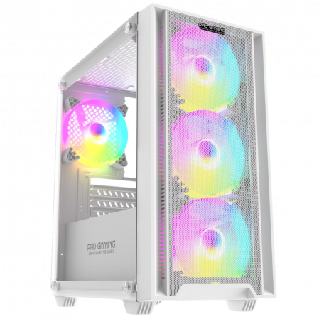 Carcase Gaming - Carcasa ProGaming Arrow cu sursa 650W Bronze, Mini Tower, M-ATX, 4 Ventilatoare RGB, Negru