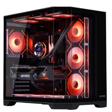 Carcasa ProGaming Banshee, Cube Towe, ATX, fara sursa, 7 Ventilatoare ARGB, Negru