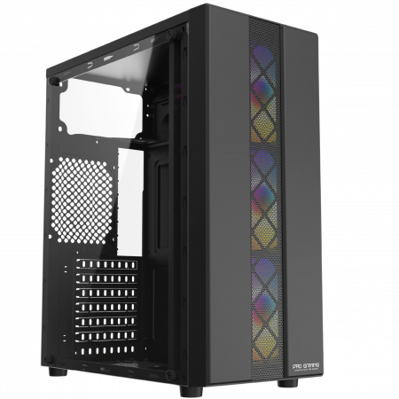 Carcase Gaming - Carcasa ProGaming Jax cu sursa 650W Bronze, Middle Tower, ATX, 3 Ventilatoare ARGB, Negru