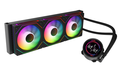 Coolere CPU - Cooler CPU AIO ProGaming Ice View 360, Display LCD 2.1 inch, 360mm, 3 Ventilatoare ARGB, 400W, Negru