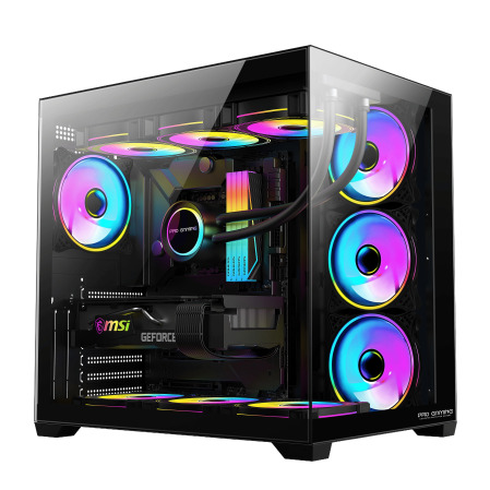 Calculatoare gaming - Desktop PC ProGaming Elite Black TG DTX, Intel Core i5-13400F, 32 GB DDR5, SSD 1 TB, Video NVIDIA GeForce RTX 5060 8 GB, Windows 11, Wi-Fi 6