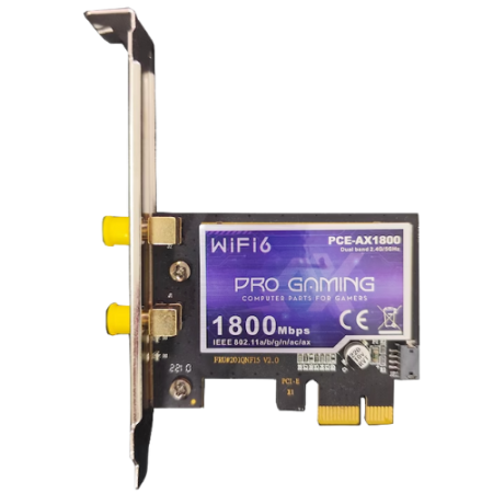 Placi de retea - Placa de retea Wireless AX1800, Pro Gaming, Bluetooth 5.2, Wi-Fi 6, PCIe, 1800 Mbps, 2 antene Wi-Fi, compatibil Windows 11/10