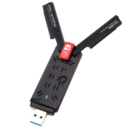 Placi de retea - Placa de retea Wireless AX1800, Pro Gaming, Wi-Fi 6, USB 3.0, 1800 Mbps, 2 antene Wi-Fi, compatibil Windows 11,10
