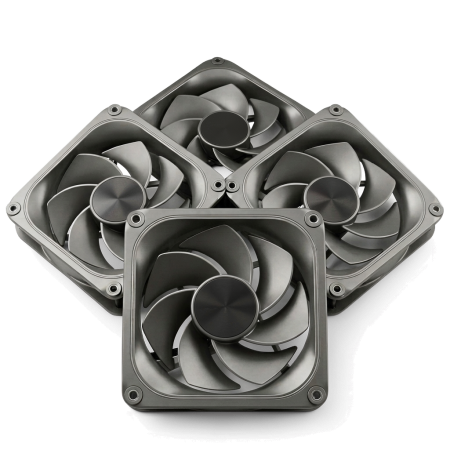 Periferice Gaming - Set 4 Ventilatoare Carcasă Alma Black 120 x 120 mm Pro Gaming ARGB, Control PWM, Negru