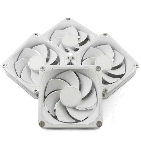Ventilatoare - Set 4 Ventilatoare Carcasă Alma White 120 x 120 mm Pro Gaming ARGB, Control PWM, Alb
