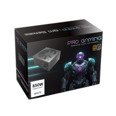 Sursa alimentare Modulara ProGaming 850W, 80+ Gold, DC-DC, Active PFC,Alb [1]