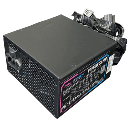 Componente Gaming - Sursa alimentare ProGaming PG750W Silver, 80+ Silver, Active PFC, Ultra Quiet, Negru