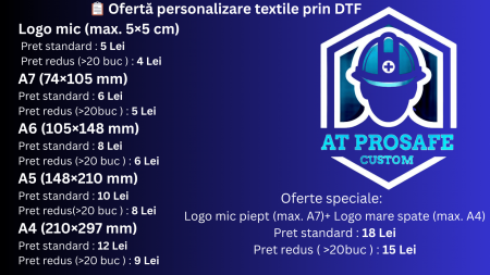 Imbracaminte personalizata - Servicii Print & Generare Imagini sau Logo la comanda