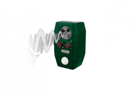 Dispozitiv solar cu ultrasunete pentru alungare rozatoare, caini, pisici, pasari - acumulator Li-ion, senzor miscarea cu raza actiune-8 metri [3]