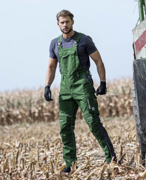 Pantaloni cu bretele ARDON-URBAN+ verzi [2]