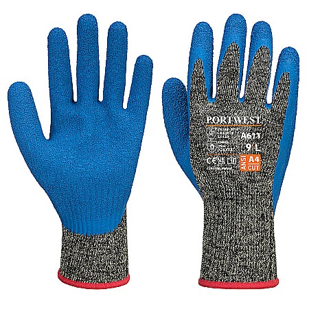 Manusi protectie antitaiere - Mănușă de aramidă HR Cut Latex, PORTWEST A611K4R