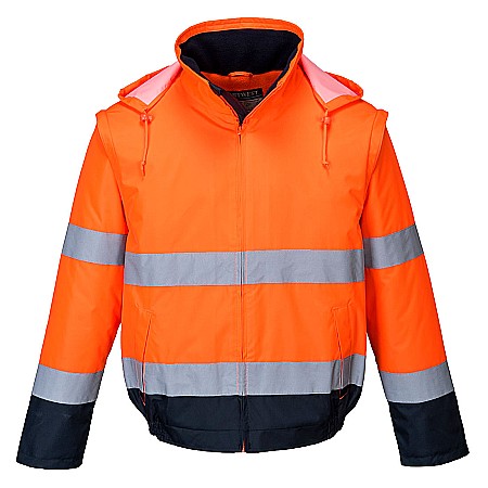 Jachete reflectorizante - Jachetă bomber Hi-Vis 2 în 1, Contrast Essential Lite Bomber , PORTWEST C464ONR