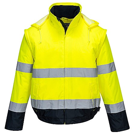 Jachete reflectorizante - Jachetă bomber Hi-Vis 2 în 1, Contrast Essential Lite Bomber , PORTWEST C464YNR