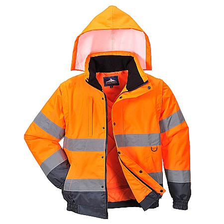 Jachete reflectorizante - Jacheta  Contrast Bomber Hi-Vis , PORTWEST C468ORR