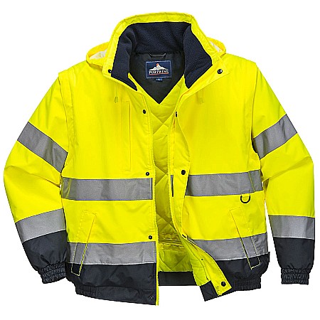 Jachete reflectorizante - Jacheta  Contrast Bomber Hi-Vis , PORTWEST C468YER