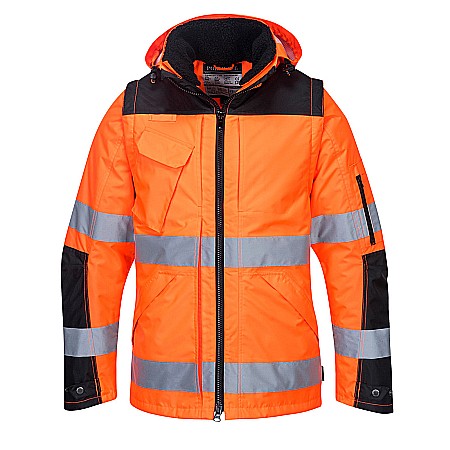 Jachete reflectorizante - Jacheta HI VIS Premium 3-in-1 , PORTWEST C469OBR