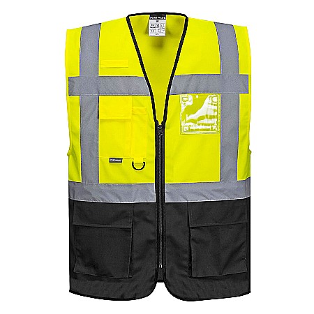 Veste reflectorizante - Vesta Warsaw Hi-Vis Contrast Executive Vest , PORTWEST C476YBR