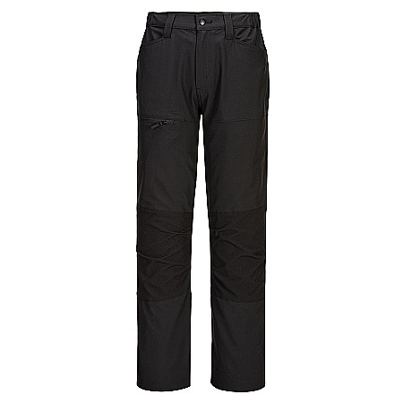 Pantaloni si salopete cu pieptar - Pantaloni de lucru WX2 Stretch, PORTWEST CD886BKR