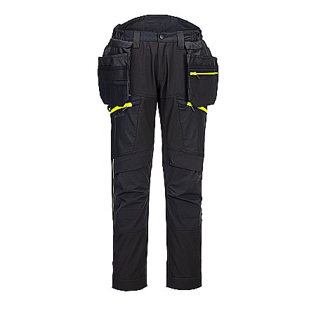 Pantaloni si salopete cu pieptar - DX4 Pantaloni cu buzunar detașabil pentru tocuri detașabile DX4, PORTWEST DX450BKR