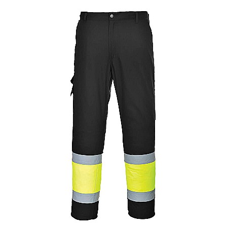 Pantaloni reflectorizanti - Pantaloni de service Hi-Vis Contrast clasa 1, PORTWEST E049YBR