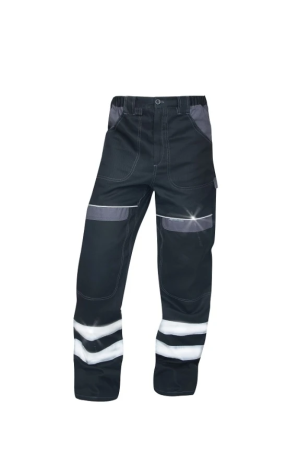 Protectie corp - Pantaloni ARDON-COOL TREND cu dungi reflectorizante, negri