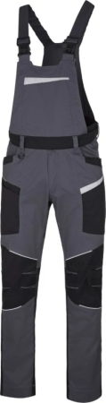 Pantaloni si salopete cu pieptar - Pantaloni cu salopete ARDON®REFIWAN® gri închis