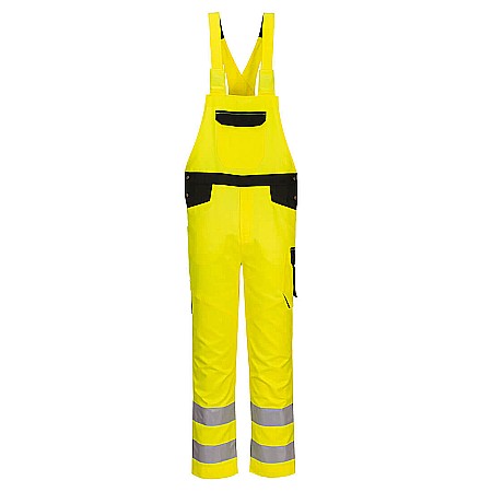 Costume de lucru si combinezoane - PW2 Pantaloni cu Bretele Hi-Vis, PORTWEST PW244YBR