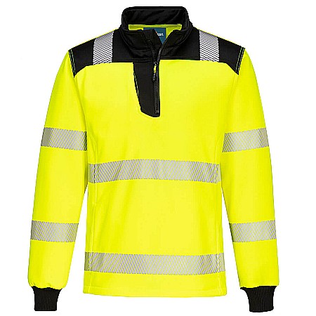 Protectie cap si inaltime - PW3 Hi-Vis 1/4 Zip Sweatshirt, PORTWEST PW326YBR