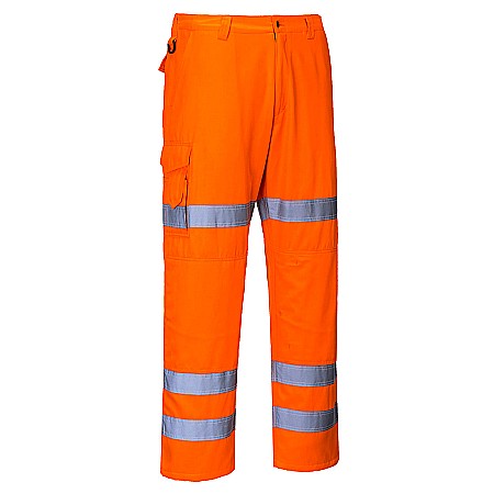 Pantaloni de lucru - Pantaloni Combat HiVis 3 Benzi, PORTWEST RT49ORR