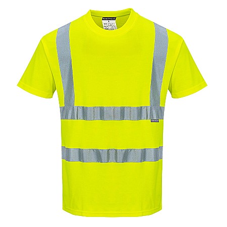 Tricouri reflectorizante - Tricou Cotton Confort cu Maneci Scurte, PORTWEST S170YER