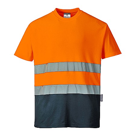 Tricouri reflectorizante - Tricou Bicolor din Bumbac Confort, PORTWEST S173ONR