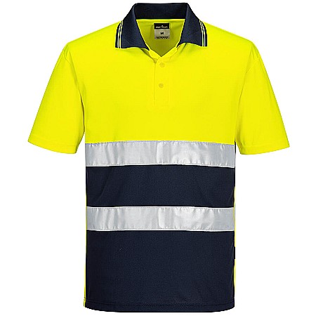 Tricouri polo - Tricou Polo Hi-Vis Lightweight Contrast S/S , PORTWEST S175YNR