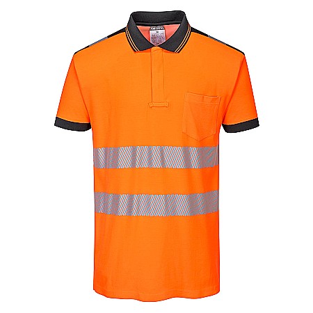 Tricouri polo - PW3 Tricou Polo Hi-Vis Vision , PORTWEST T180OBR