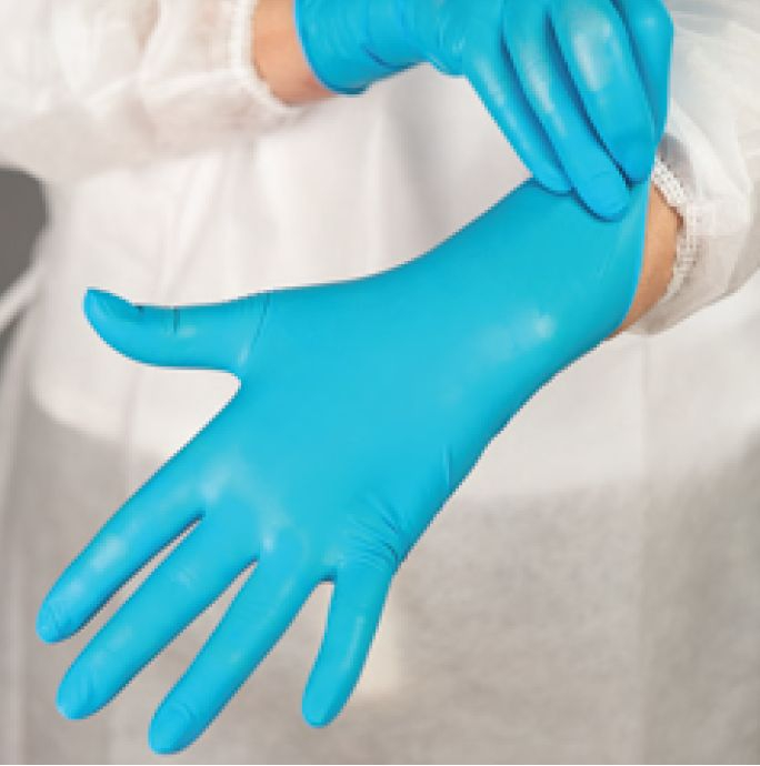 Manusi de protectie si examinare de unica folosinta din nitril, fara pudra, nesterile, ambidextre. [2]