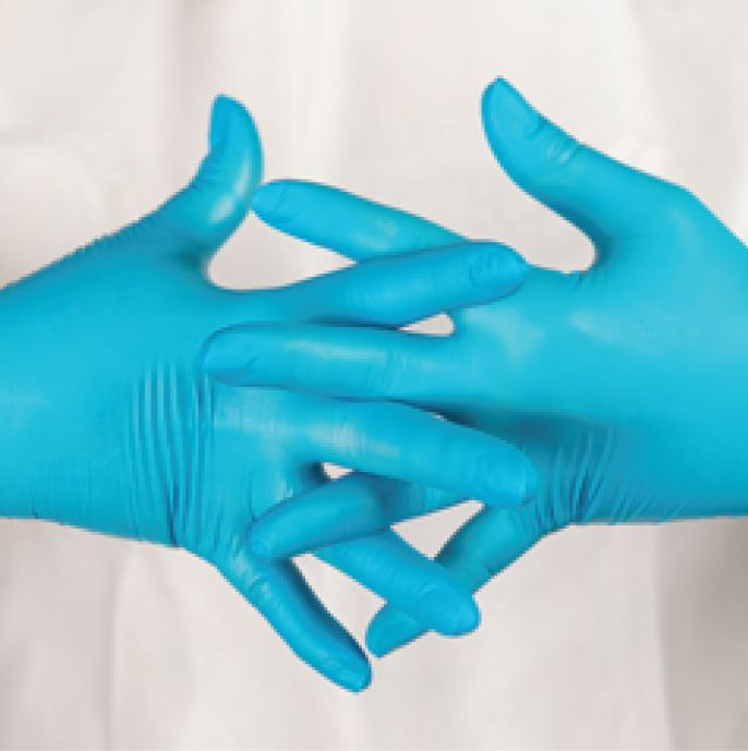 Manusi de protectie si examinare de unica folosinta din nitril, fara pudra, nesterile, ambidextre. [3]