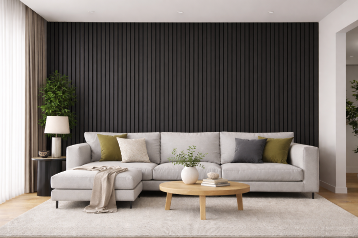 RIFLAJ ACUSTIC – PROTEKA, 2400 x 560 x 20 mm, negru mat [4]