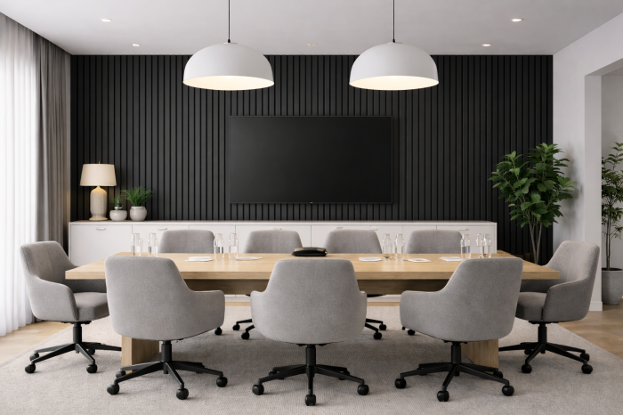 RIFLAJ ACUSTIC – PROTEKA, 2400 x 560 x 20 mm, negru mat [8]