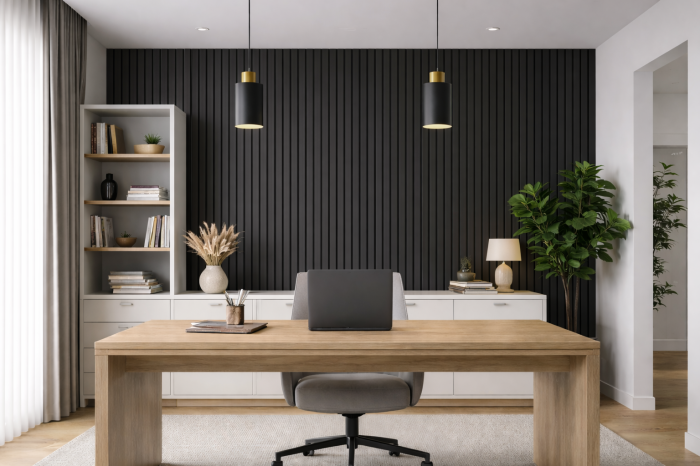 RIFLAJ ACUSTIC – PROTEKA, 2400 x 560 x 20 mm, negru mat [7]