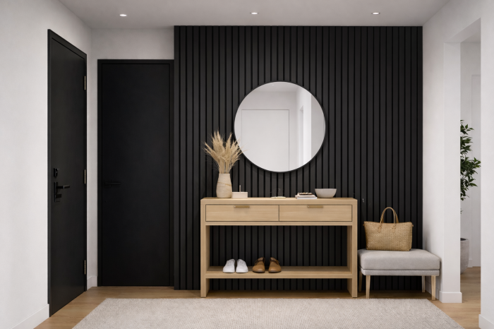 RIFLAJ ACUSTIC – PROTEKA, 2400 x 560 x 20 mm, negru mat [6]