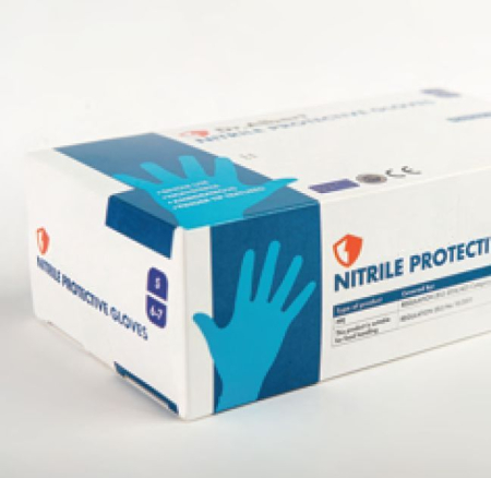 Manusi de protectie si examinare de unica folosinta din nitril, fara pudra, nesterile, ambidextre. [3]