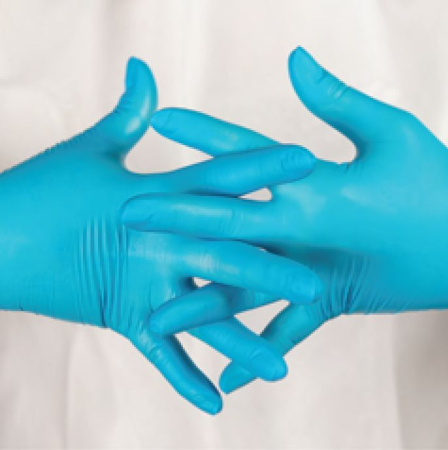 Manusi de protectie si examinare de unica folosinta din nitril, fara pudra, nesterile, ambidextre. [2]