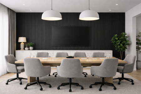 RIFLAJ ACUSTIC – PROTEKA, 2400 x 560 x 20 mm, negru mat [7]