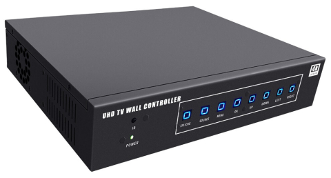 Controllere videowall pentru configurații 2x2, 3x3 și liniare - 3x3 Video-Wall Controller cu 3 Intrari : 1xHDMI 1.4+1xHDMI 2.0+1xDP 1.2 + 9 Iesiri Multi-Viewer EVOCONNECT VW9x3i-4K