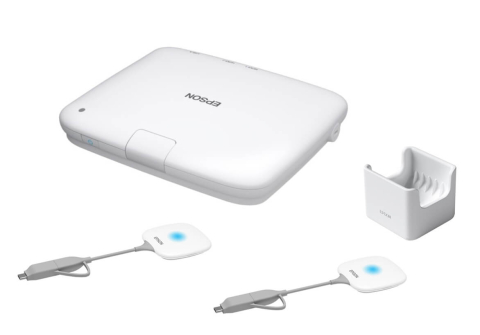 Accesorii pentru videoproiectoare: lămpi, lentile, suporturi - Accesoriu videoproiector Sistem de prezentare wireless Epson ELPWP20 1 x receiver 2 x transmitator conectare USB-C/USB-A, USB-C/Wi-Fi
