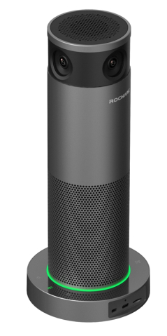 Camere de videoconferință PTZ și all-in-one - All-In-One 360°Quad Lens 8K Clarity& Output BYOM Videoconf.Camera RC360 AI Face Recognition Voice Track Smart Gallery Rocware, 4K UHD 3840 x 2160, HDMI/USB-C/LAN