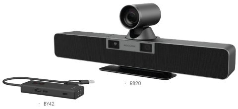 Camere de videoconferință PTZ și all-in-one - Cameră videoconferință All-In-One Dual Lens PTZ Conf.VideoBar BYOM Bundle RB20 Kit 8.5MP Panoramic 120°DFoV Lens 8.29MP Close-Up 70°Lens Rocware, 4K UHD 3840 x 2160