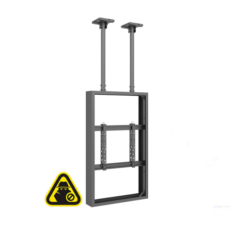 Carcase de protecție de interior pentru display-uri - Carcasă de interior pentru 2 LCD spate-la-spate de tavan Multibrackets MB-6825, compatibil 55", oțel, peisaj/portret, negru, 32 kg