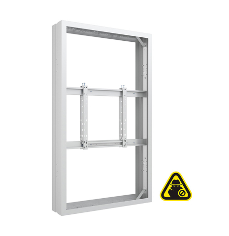 Carcase de protecție de interior pentru display-uri - Carcasă de interior pentru 2 LCD spate-la-spate Multibrackets MB-7760, compatibil 65", oțel, alb, 30 kg