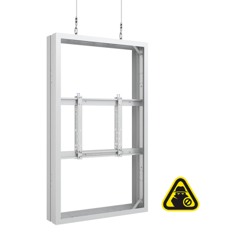 Carcase de protecție de interior pentru display-uri - Carcasă de interior pentru 2 LCD spate-la-spate pe fir Multibrackets MB-8881, compatibil 65", oțel, alb, 31 kg